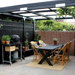 Discount Plus Rustik hegn 180x138 cm sort