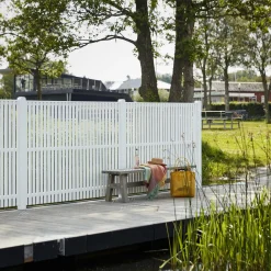 Plus Lamelhegn^Sendai hegn 180x80 cm hvid