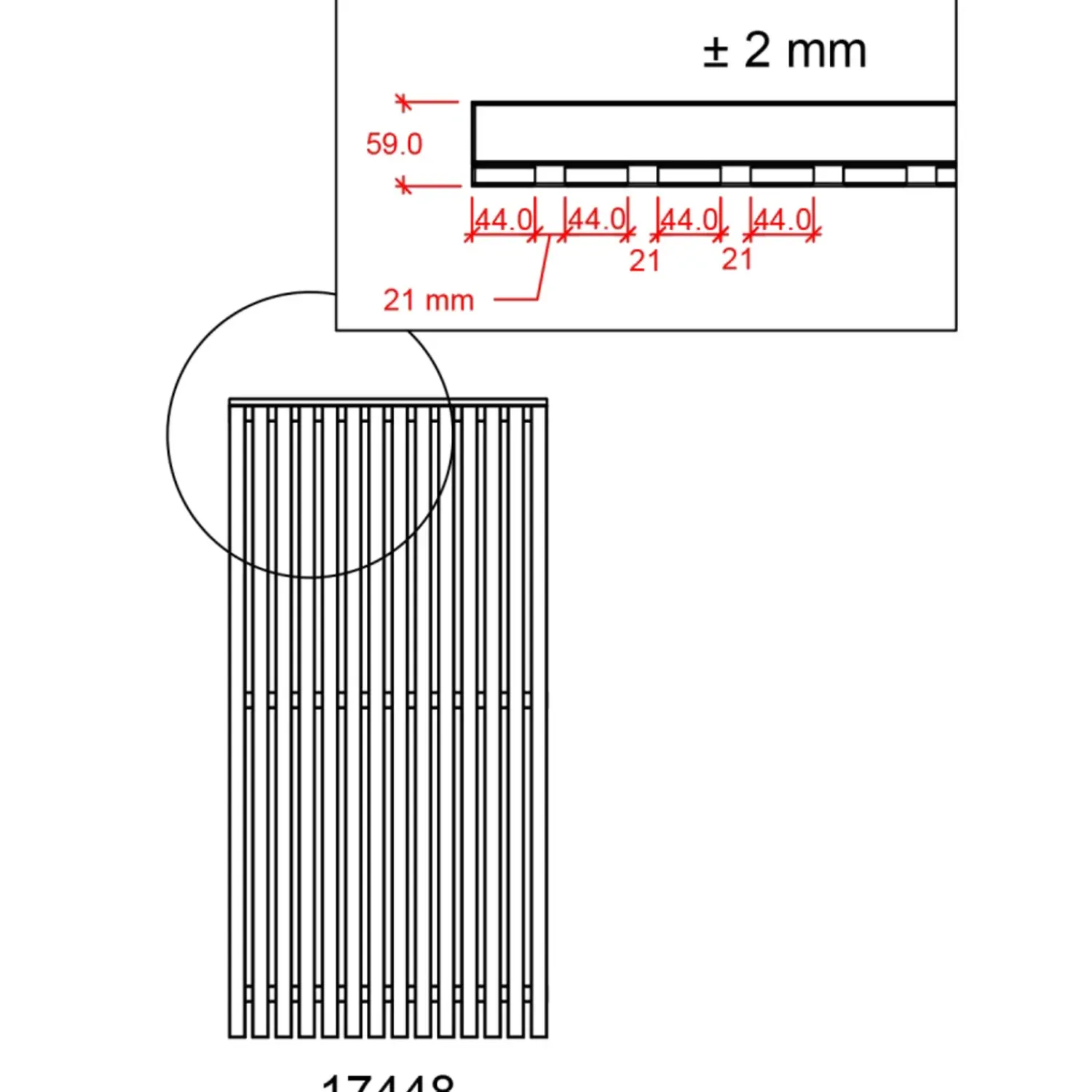 New Plus Sendai hegn 90x180 cm sort