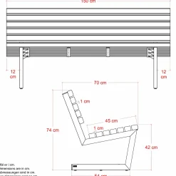 Hot Plus Siesta Living sofa 150 cm