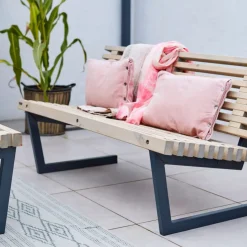 Plus Bord- Og Bænkesæt^Siesta rustik trallesofa 140 cm