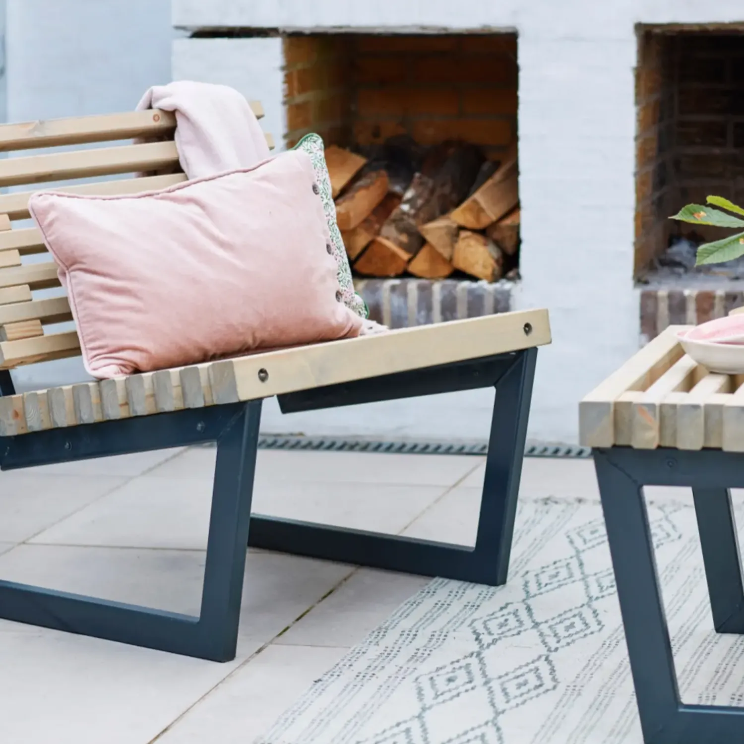 Plus Bord- Og Bænkesæt^Siesta rustik trallestol 80 cm