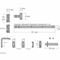 Plus Havelåger^Silence Enkeltlåge inkl. beslag  100x110 cm