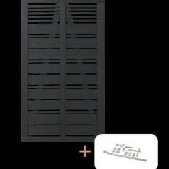 Online Plus Silence enkeltlåge inkl. beslag 100x110 cm sort