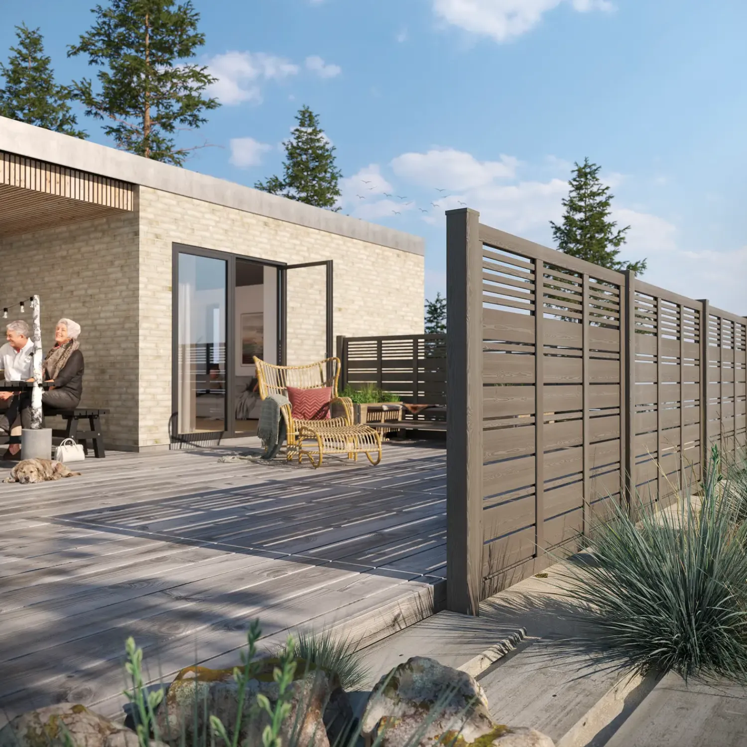 Plus Lamelhegn^Silence Hegn 176x140 cm