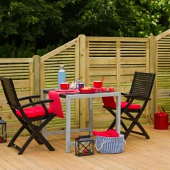 Plus Lamelhegn^Silence hegn 176x110 cm trykimprægneret