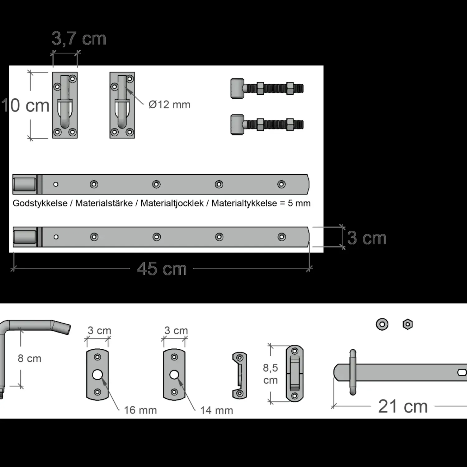 Clearance Plus Skagen Lux enkeltlåge 100x120 cm hvid