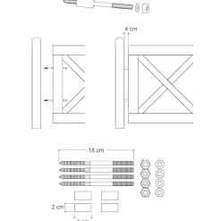 Discount Plus Slot hegn 180x75 cm trykimprægneret