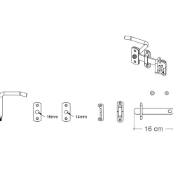 Best Plus stalddørsgreb varmgalvaniseret