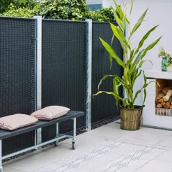 Plus Tilbehør Til Hegn^stålespalier m/kant 900x1800 mm sort