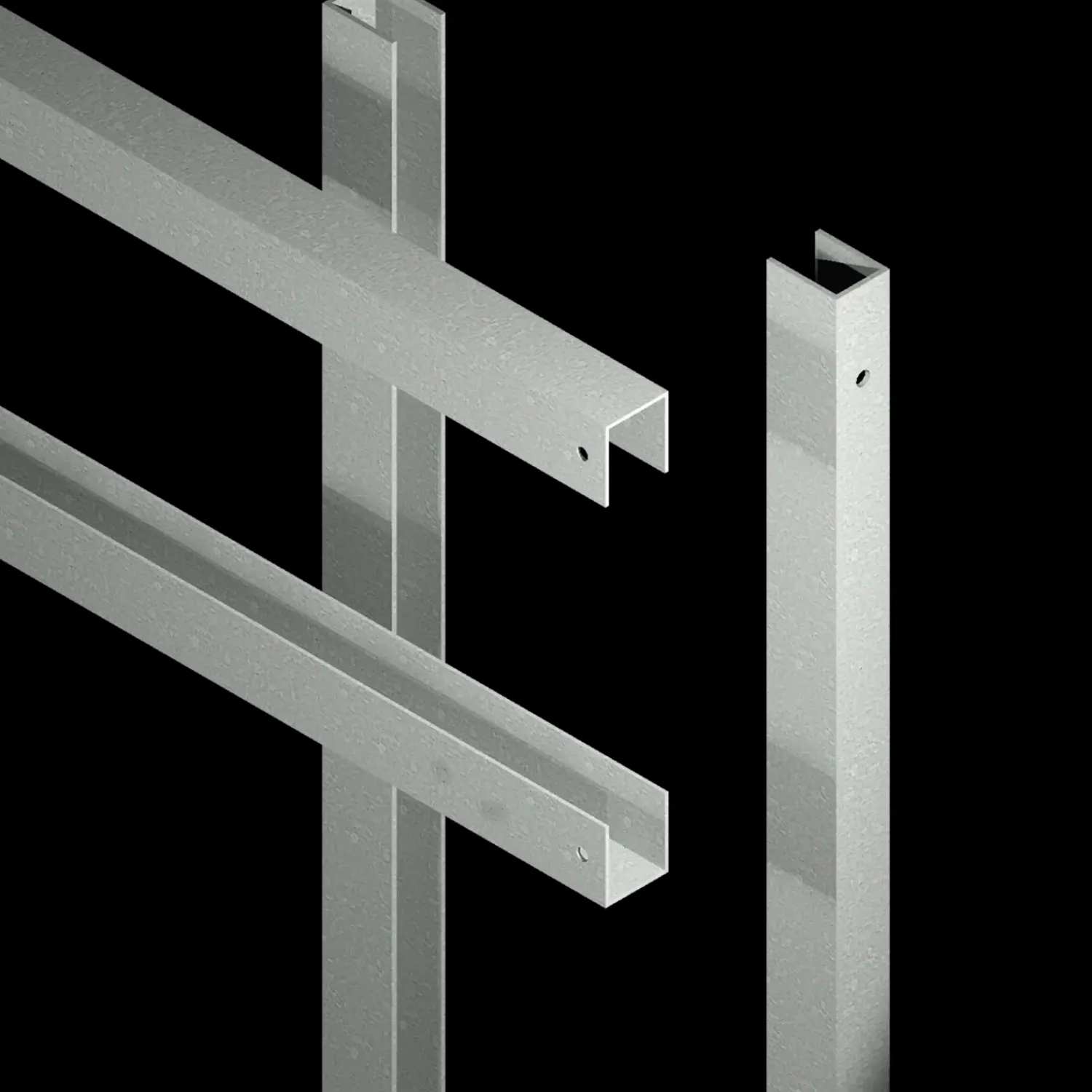 Clearance Plus stålramme t/hegn 90x95 cm varmgalvanisert