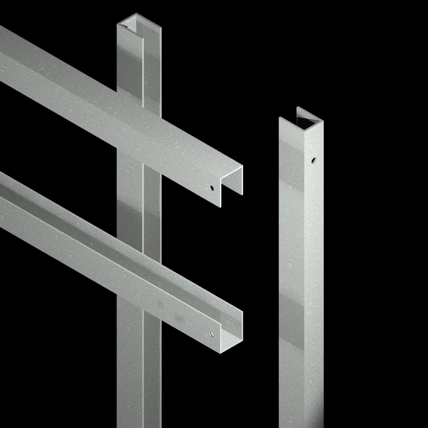 Clearance Plus stålramme t/hegn 90x95 cm varmgalvanisert