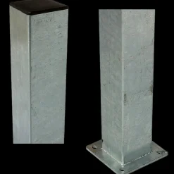 Plus Stolper Og Hegnspæle^stålstolpe m/fod 80x80 mm længde 96 cm galvaniseret
