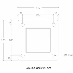Plus Stolper Og Hegnspæle^stålstolpe m/fod 80x80 mm længde 96 cm galvaniseret