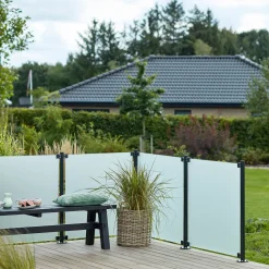 Best Plus Stålstolpe rund m/fod Ø42,4 mmx96 cm inkl. 1 stk. stolpeafdækning/bolte