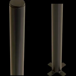 Outlet Plus stålstolpe rund t/nedgravning Ø42,4mm x 186 cm sort