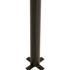 Outlet Plus stålstolpe rund t/nedgravning Ø42,4mm x 186 cm sort
