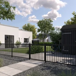 Plus Stolper Og Hegnspæle^stålstolpe 45x45 mm længde 186 cm gråsort