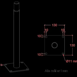 Plus Tilbehør Til Hegn^stolpefod t/kompositstolpe