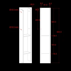 Plus stolpefod t/nedstøbning hjørne 9x9 cm sort