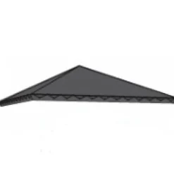 Discount Plus Tagdug - sort polyester 387x387cm