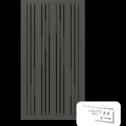 Plus Havelåger^Tangent Enkeltlåge inkl. beslag  95x180 cm umbragrå