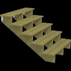 Outlet Plus Terrassetrappe 5 trin 88x126 cm 34,2° 120 cm