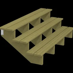 Hot Plus Terrassetrappe 3 trin 54x76 cm 34,2° 180 cm