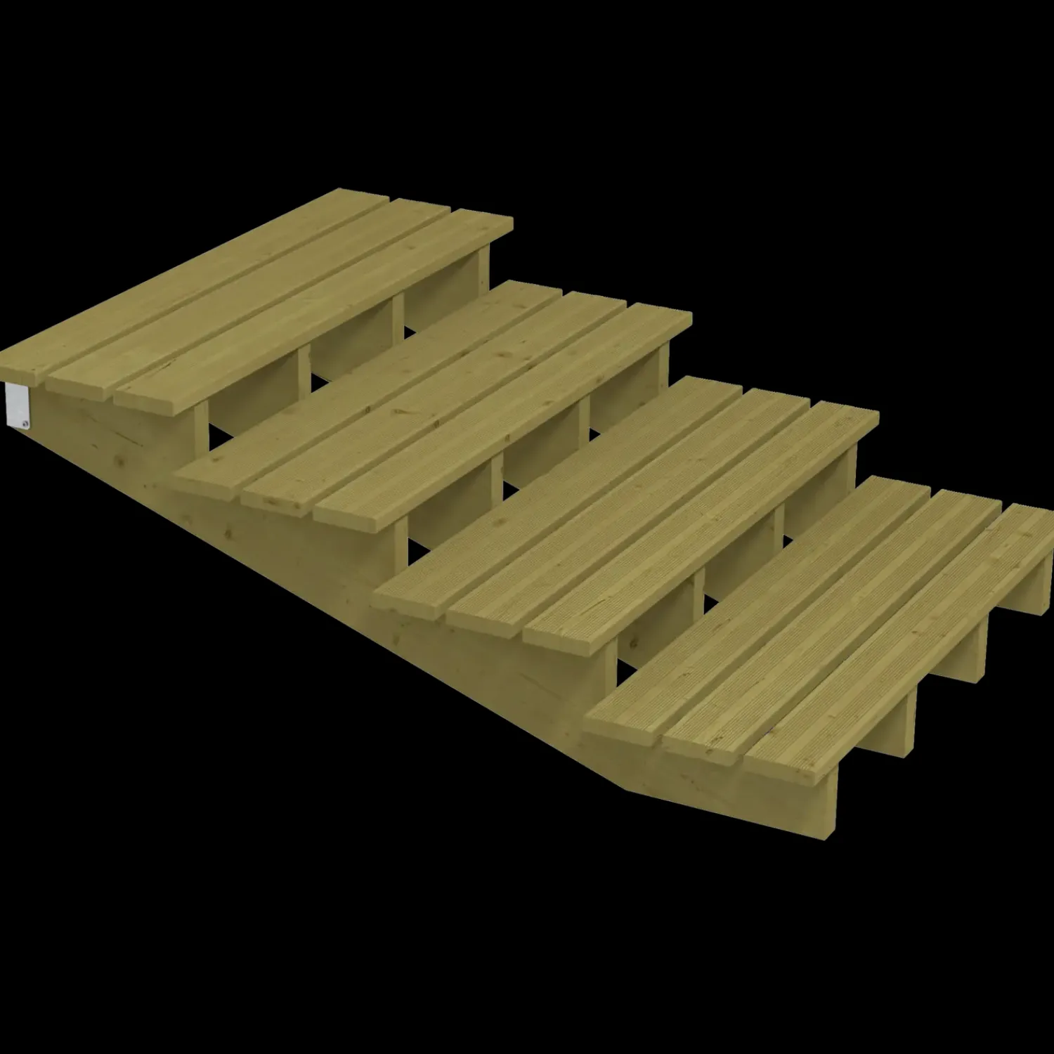 Discount Plus Terrassetrappe 4 trin 19° 120 cm