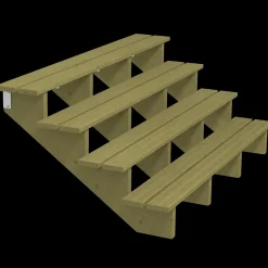 Plus Trapper Og Lemme^Terrassetrappe 4 trin 71x101 cm 34,2° 180 cm