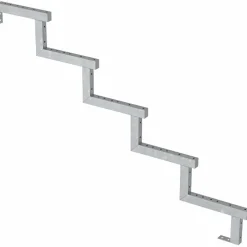 Plus Trapper Og Lemme^Terrassetrappe 5 trin 88x129 cm 34,2°  180 cm