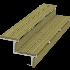 Outlet Plus Terrassetrappe 2 trin 37x54 cm 34,2° 180 cm