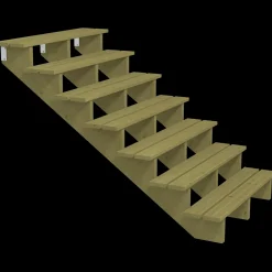 Outlet Plus Terrassetrappe 7 trin 122x176 cm 34,2° 120 cm