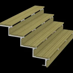 Plus Trapper Og Lemme^Terrassetrappe 4 trin 71x104 cm 34,2° 180 cm