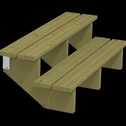 Online Plus Terrassetrappe 2 trin 37x51 cm 34,2° 120 cm