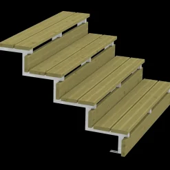 Plus Terrassetrappe 4 trin 71x104 cm 34,2° 120 cm
