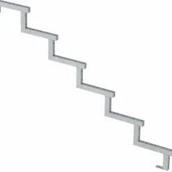 Plus Terrassetrappe 6 trin 105x154 cm 34,2°  180 cm