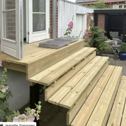 Plus Terrassetrappe 6 trin 105x154 cm 34,2°  180 cm