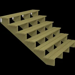 Clearance Plus Terrassetrappe 6 trin 105x151 cm 34,2° 180 cm