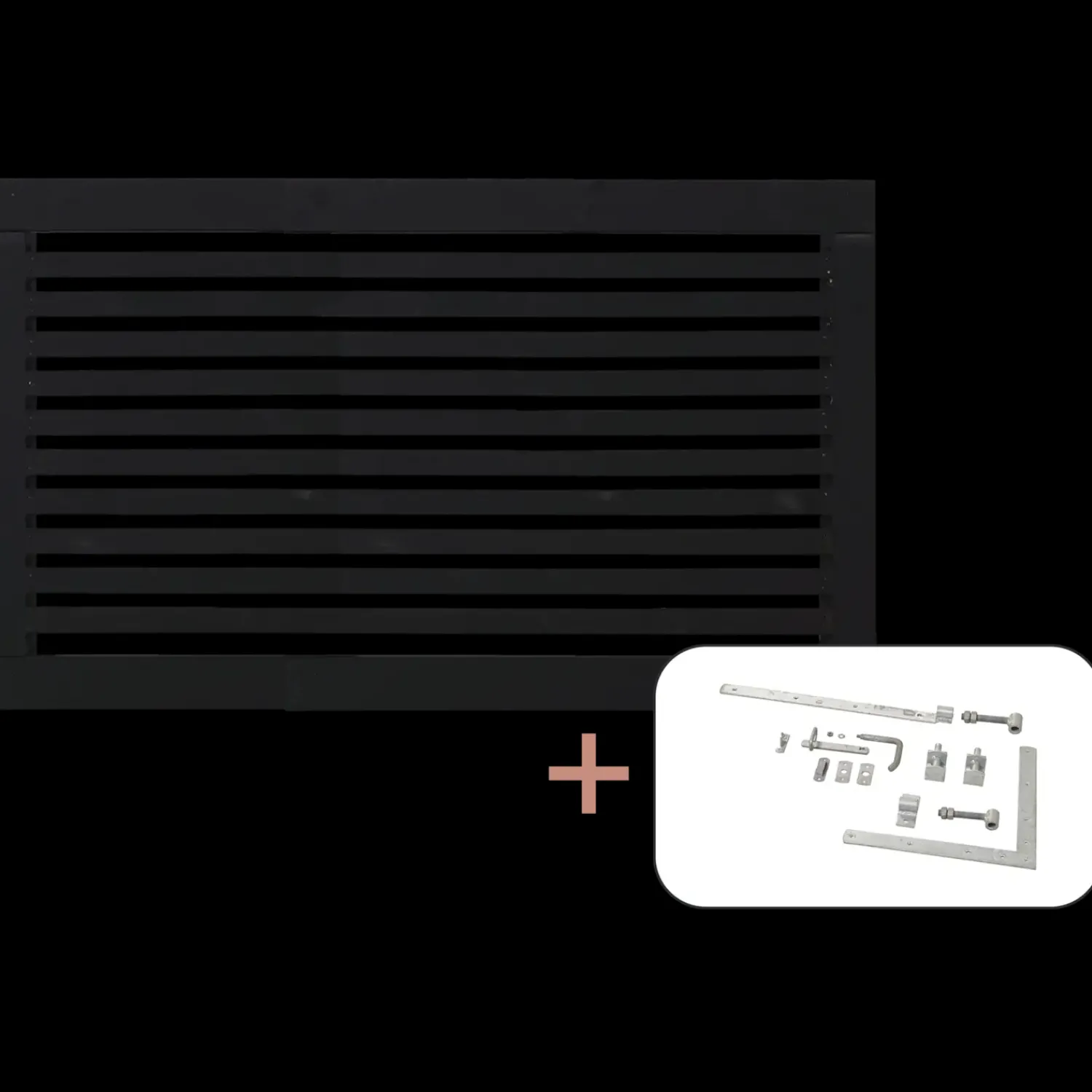 Plus Havelåger^Tokyo bred låge inkl. beslag 150x90 cm sort