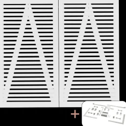 Plus Havelåger^Tokyo dobbeltlåge inkl. beslag 200x90 cm hvid