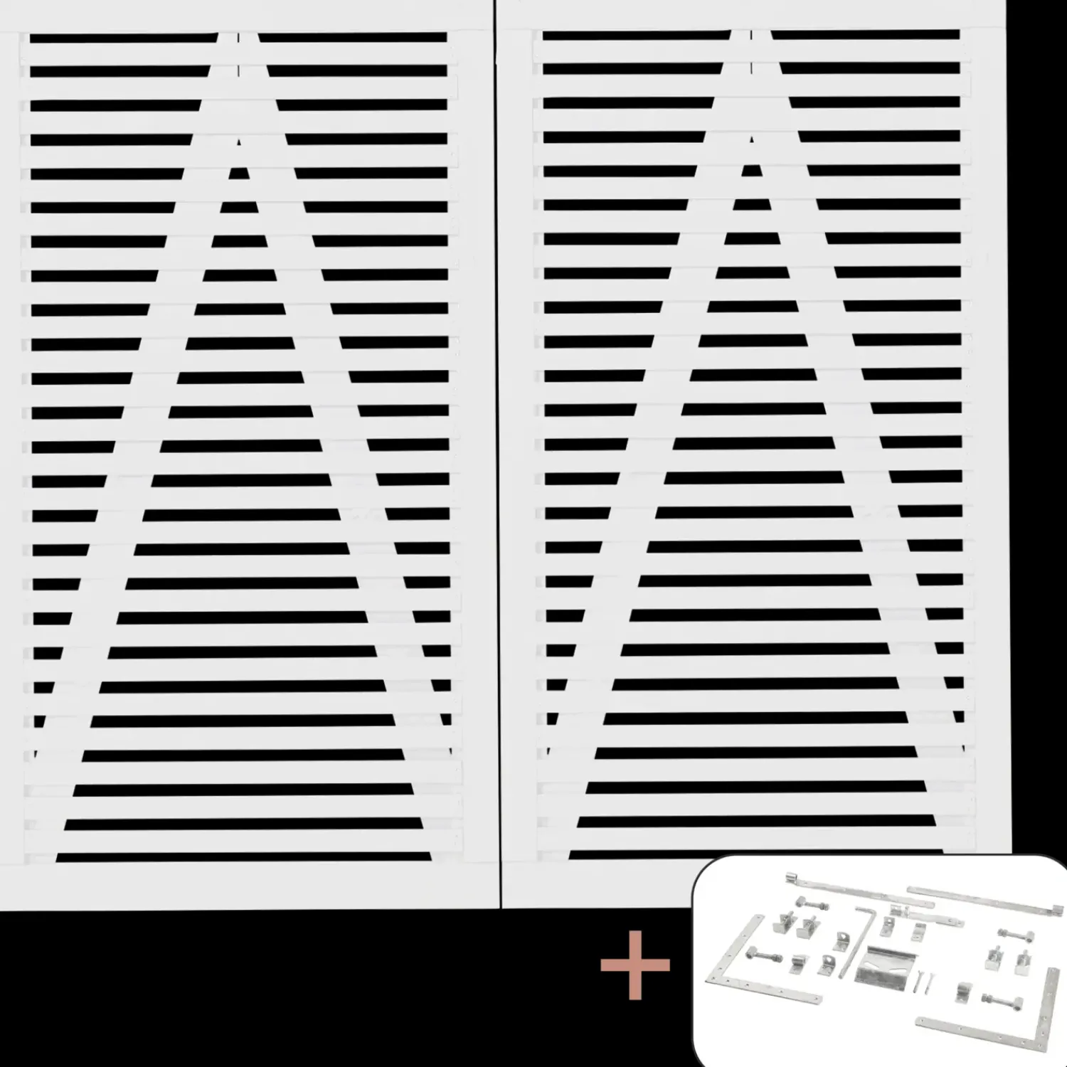 Plus Havelåger^Tokyo dobbeltlåge inkl. beslag 200x90 cm hvid