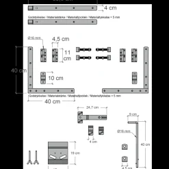 Plus Havelåger^Tokyo dobbeltlåge inkl. beslag 200x90 cm hvid