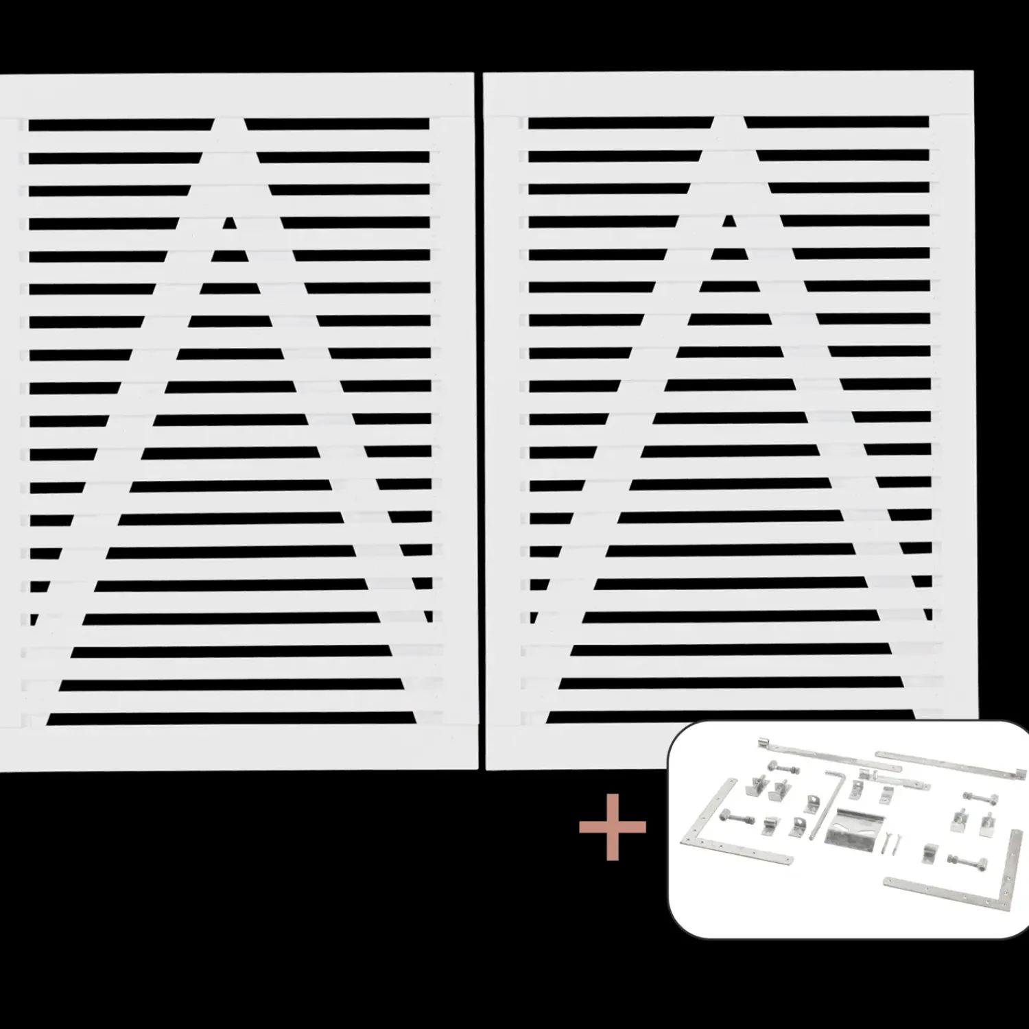 Plus Havelåger^Tokyo dobbeltlåge inkl. beslag 200x90 cm hvid