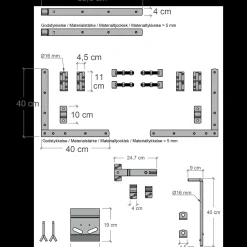 Plus Havelåger^Tokyo dobbeltlåge inkl. beslag 200x90 cm hvid