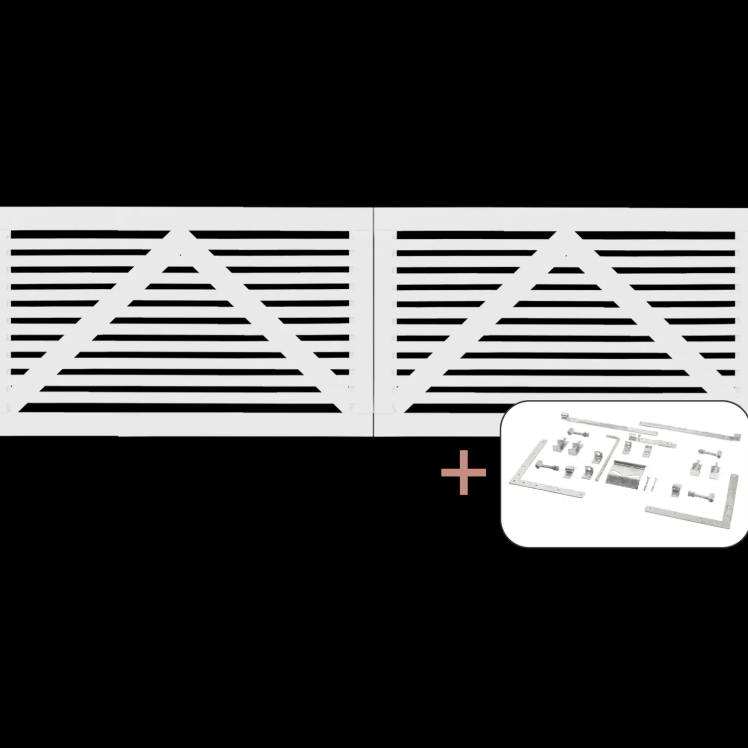 Plus Havelåger^Tokyo dobbeltlåge inkl. beslag 300x90 cm hvid
