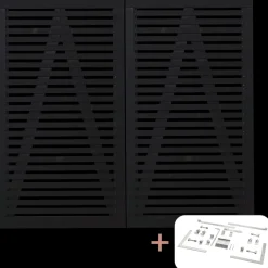 Plus Havelåger^Tokyo dobbeltlåge inkl. beslag 200x90 cm sort