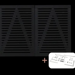 Plus Havelåger^Tokyo dobbeltlåge inkl. beslag 200x90 cm sort