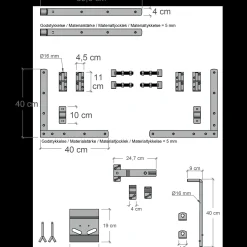 Plus Havelåger^Tokyo dobbeltlåge inkl. beslag 200x90 cm sort