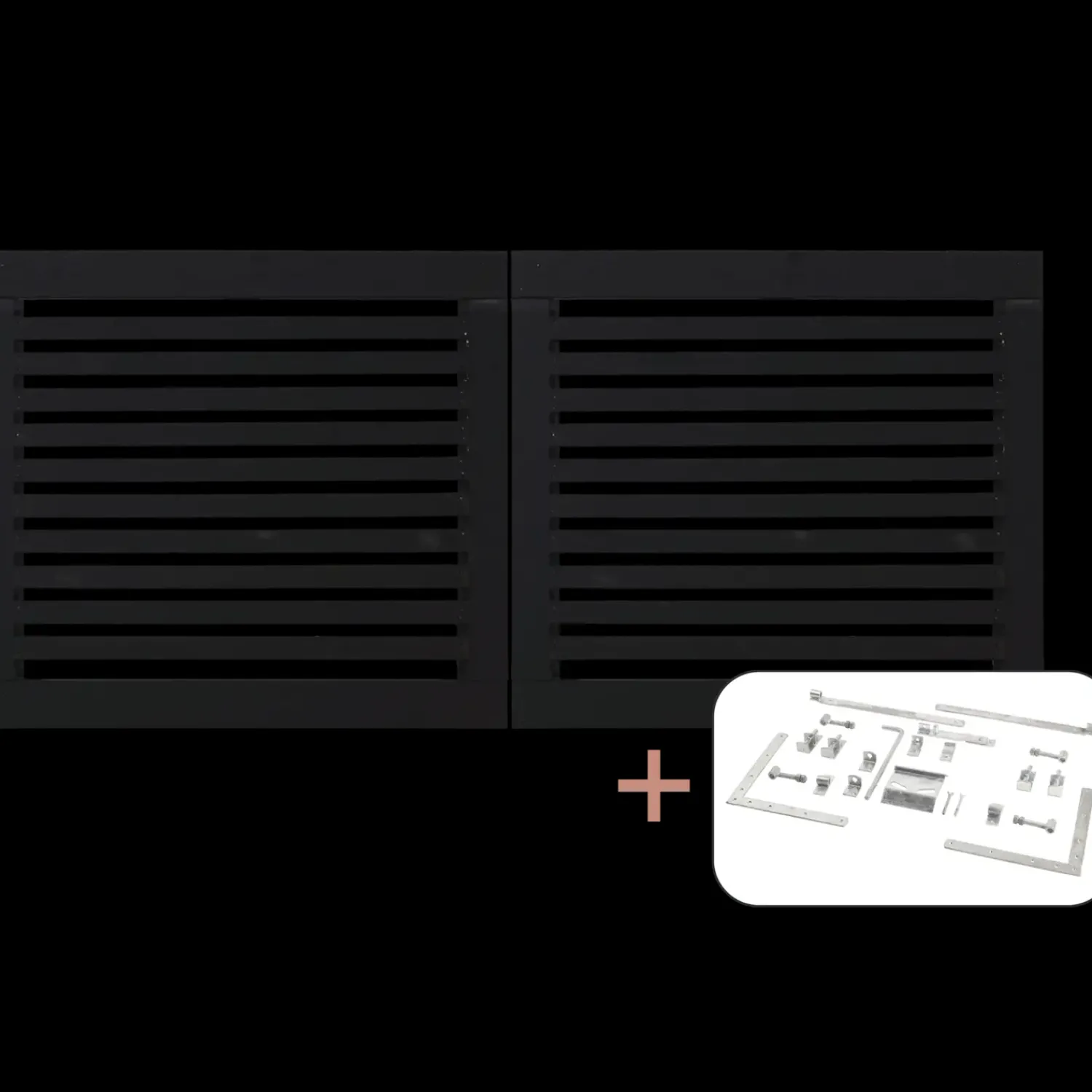 Plus Havelåger^Tokyo dobbeltlåge inkl. beslag 200x90 cm sort